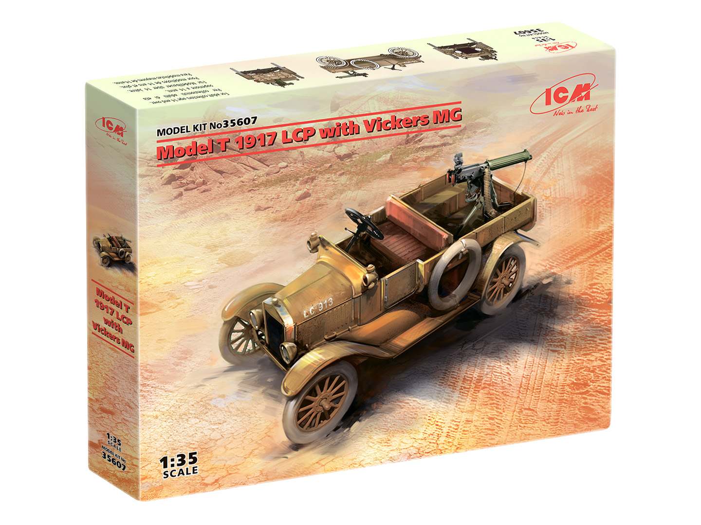 ICM 1/35 Model T 1917 LCP with Vickers MG, WWI ANZAC Car # 35607