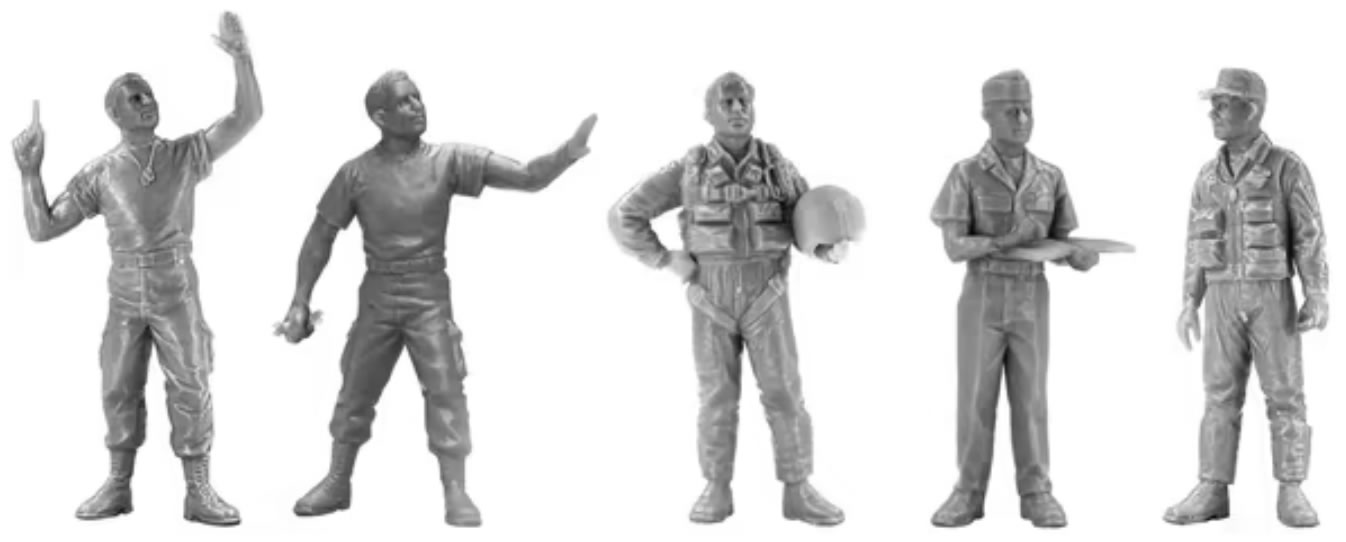 ICM 1/48 US Pilots & Ground Personnel (Vietnam War) (5 figures) (100% new molds) # 48087