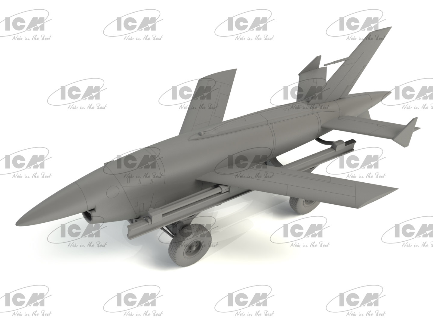 ICM 1/48 Q-2C (BQM-34A) Firebee with trailer (1 airplane and trailer) # 48401