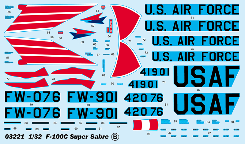 Trumpeter 1/32 North-American F-100C Super Sabre # 03221