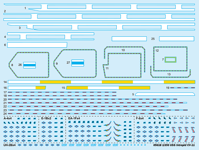 Trumpeter 1/350 USS Intrepid aircraft carrier CV-11 # 05618