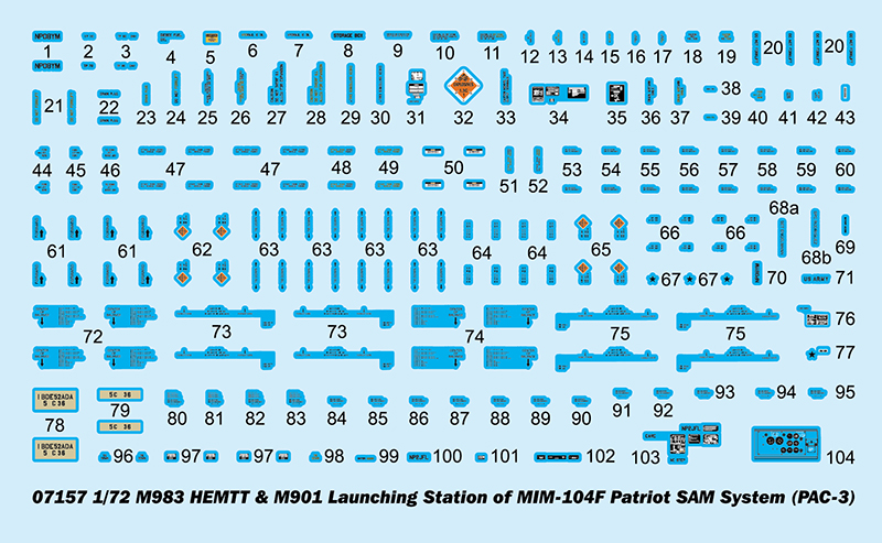 Trumpeter 1/72 M983 HEMTT & M901 Launching Station with MIM-104F Patriot SAM System (PAC 3) # 07157