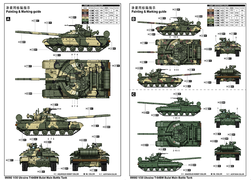 Trumpeter 1/35 Ukraine T-64BM Bulat Main Battle Tank Modernised T-64B # 09592