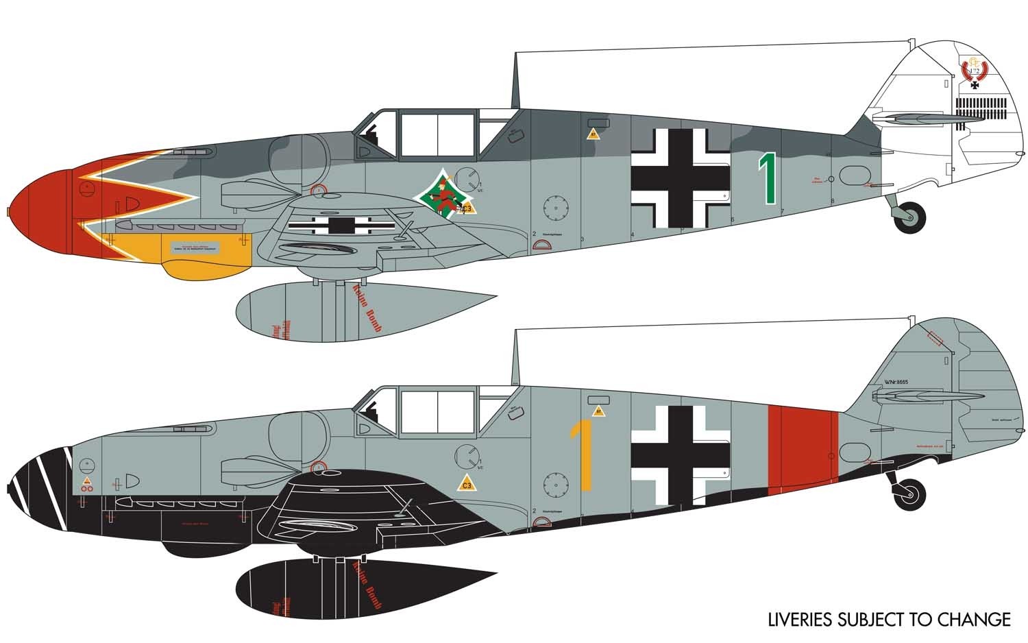 Airfix 1/72 Messerschmitt Bf-109G-6 # 02029B