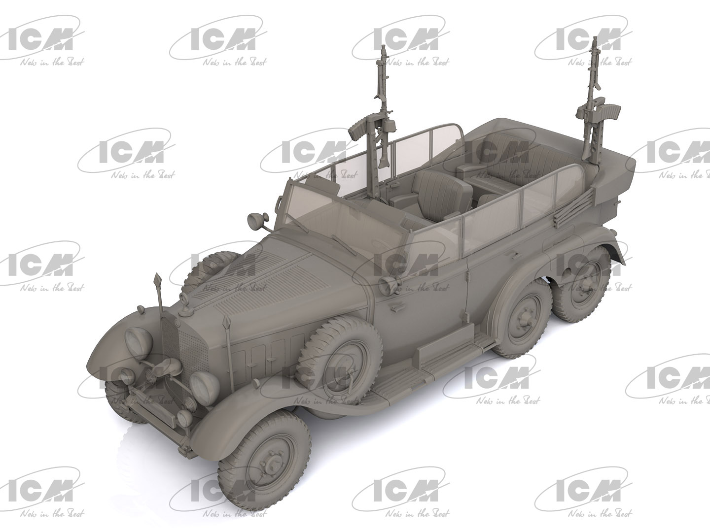 ICM 1/35 Mercedes-Benz typ G4 with armament WWII German Car # 35530