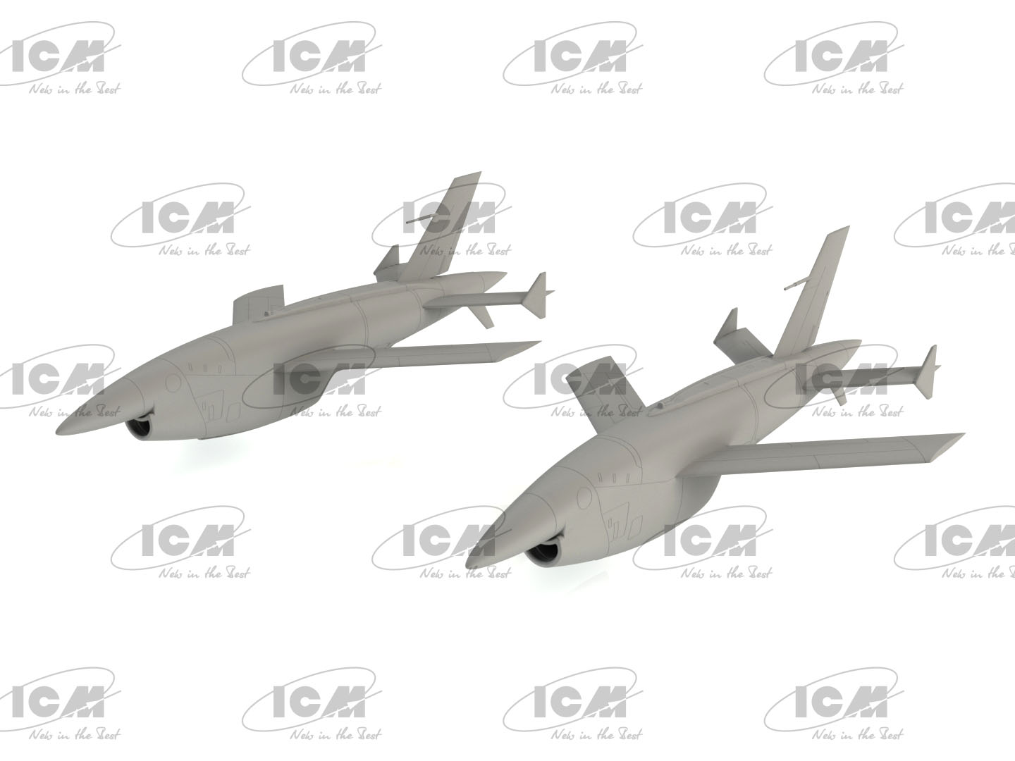 ICM 1/48 Q-2C (BQM-34A) Firebee, US Drone (2 airplanes and pilons) (100% new molds) # 48403