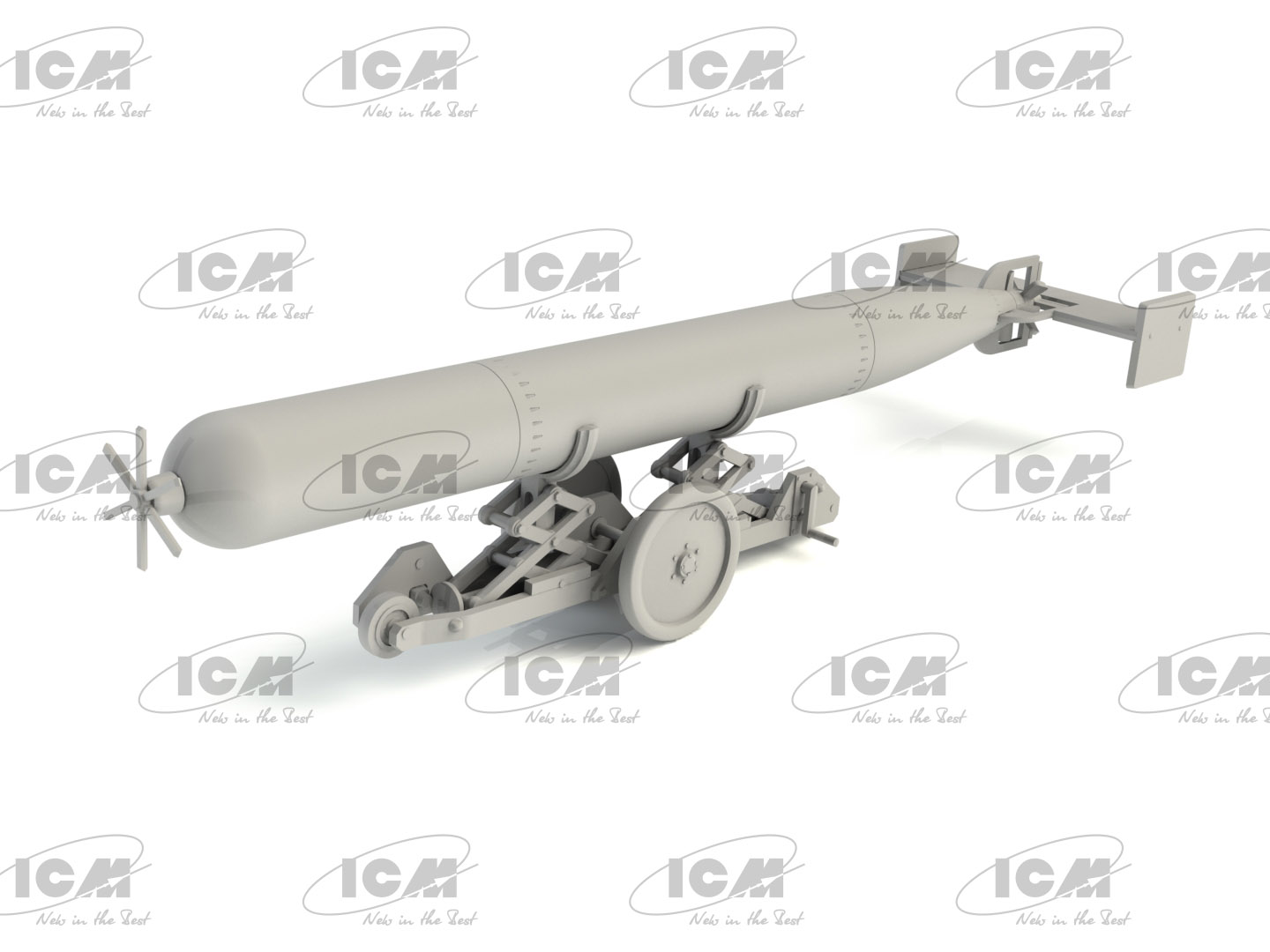 ICM 1/48 WWII British Torpedo Trailer (100% new molds) # 48405