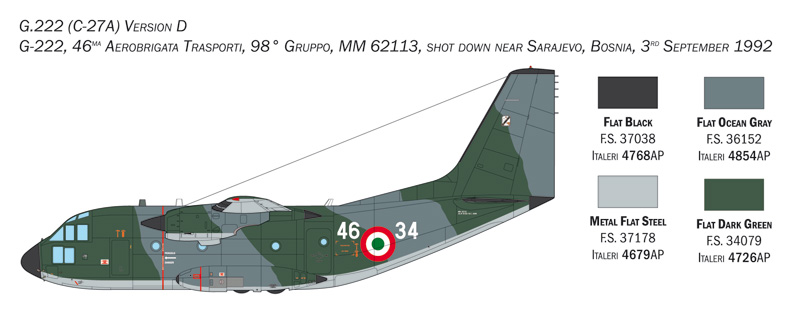 Italeri 1/72 C-27J Spartan / G.222 # 1450