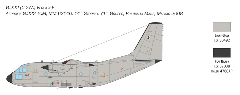 Italeri 1/72 C-27J Spartan / G.222 # 1450