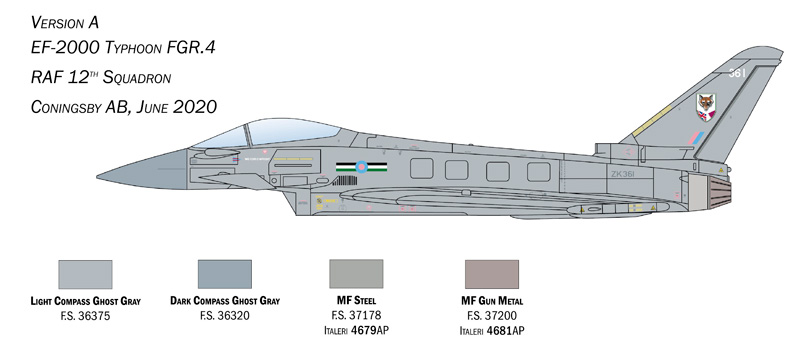 Italeri 1/72 Eurofighter EF-2000 Typhoon In R.A.F. Service # 1457