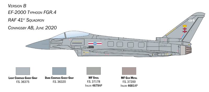 Italeri 1/72 Eurofighter EF-2000 Typhoon In R.A.F. Service # 1457