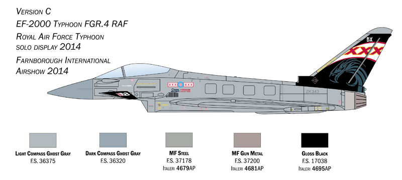 Italeri 1/72 Eurofighter EF-2000 Typhoon In R.A.F. Service # 1457