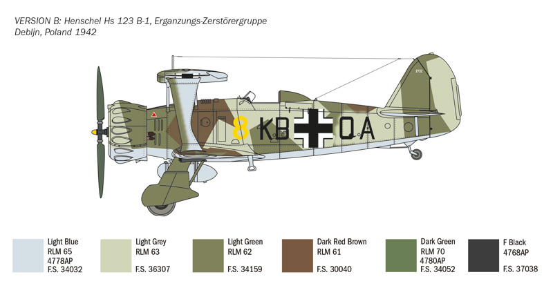 Italeri 1/48 Henschel Hs-123 # 2819