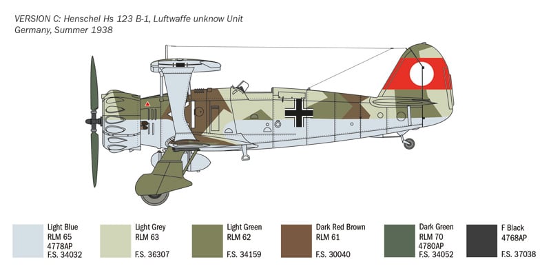 Italeri 1/48 Henschel Hs-123 # 2819