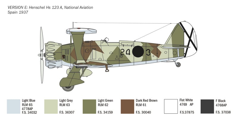 Italeri 1/48 Henschel Hs-123 # 2819