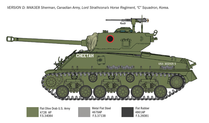 Italeri 1/35 Sherman M4A3E8 Korean War # 6586