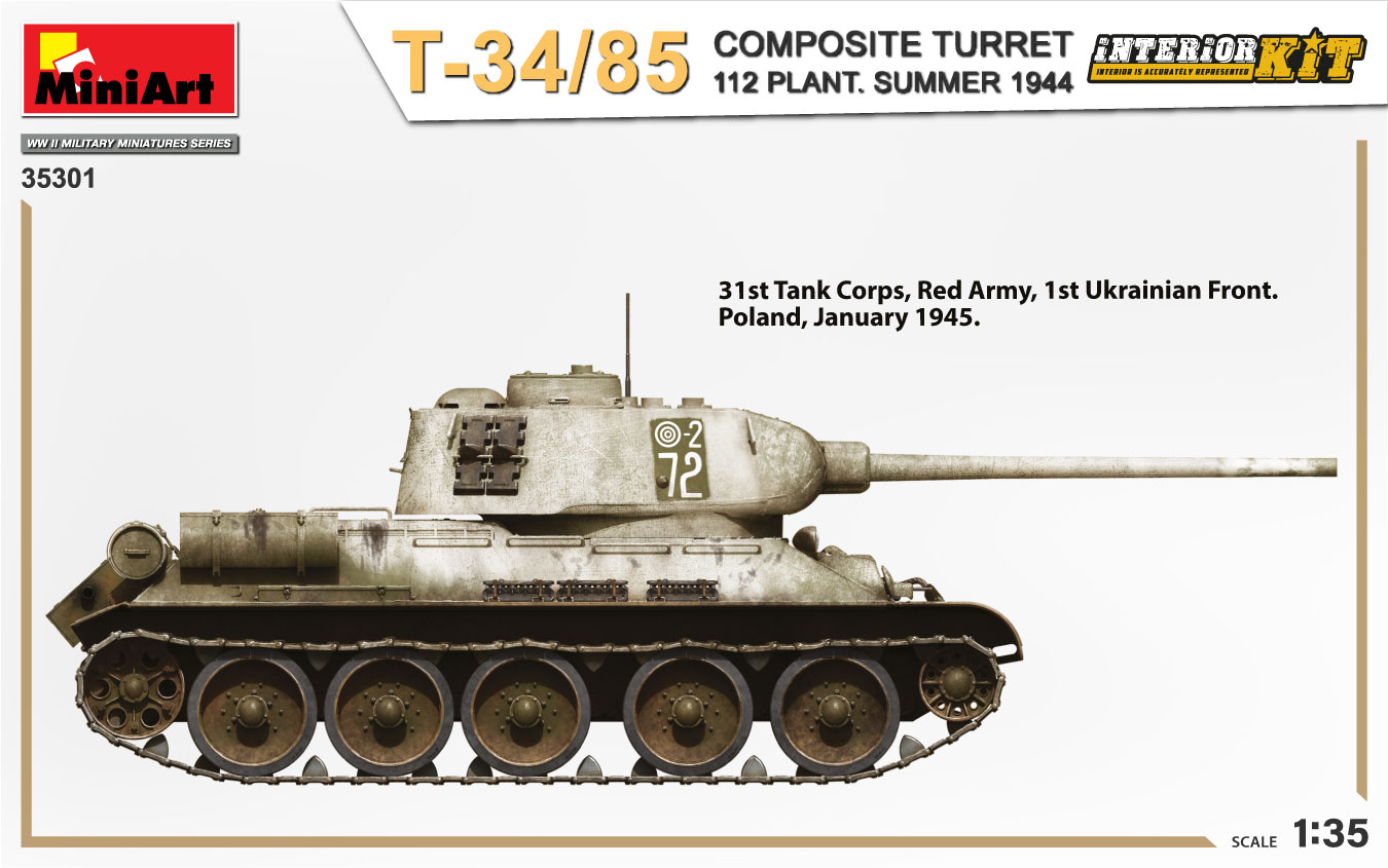 Miniart 1/35 T-34-85 Composite Turret.112 Plant # 35301