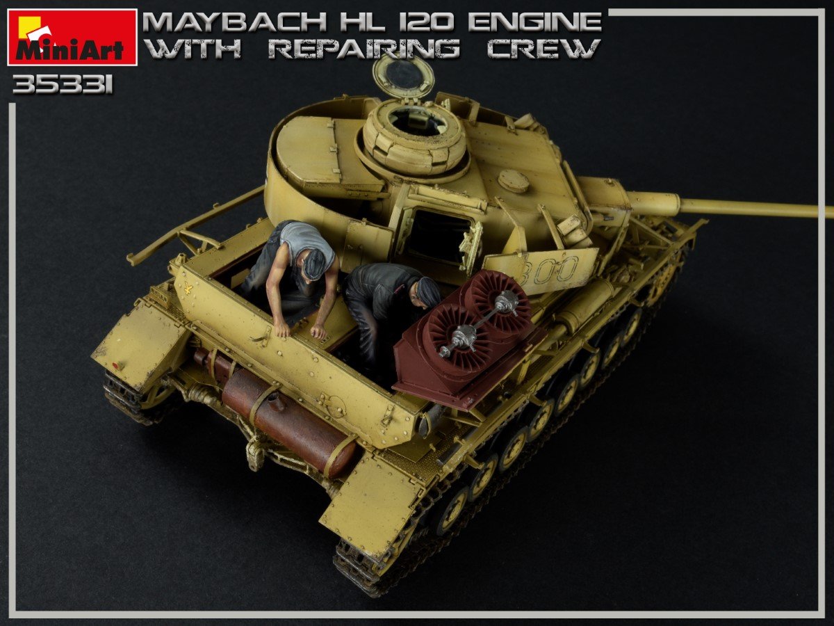 Miniart 1/35 Maybach HL 120 Engine w/t Repair Crew # 35331