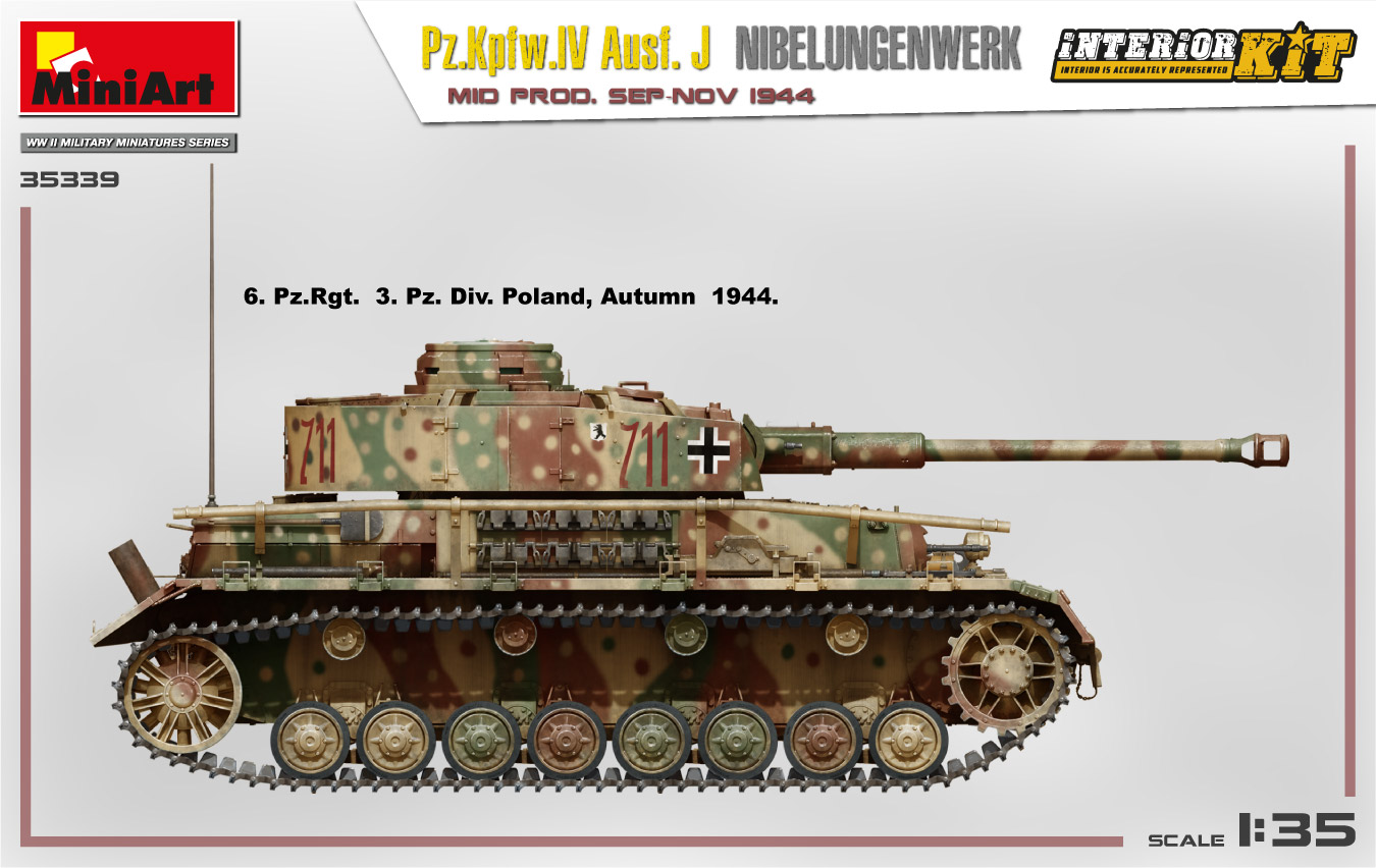 Miniart 1/35 Pz.Kpfw.IV Ausf J Nibelungenwerk Mid Interior Kit # 35339