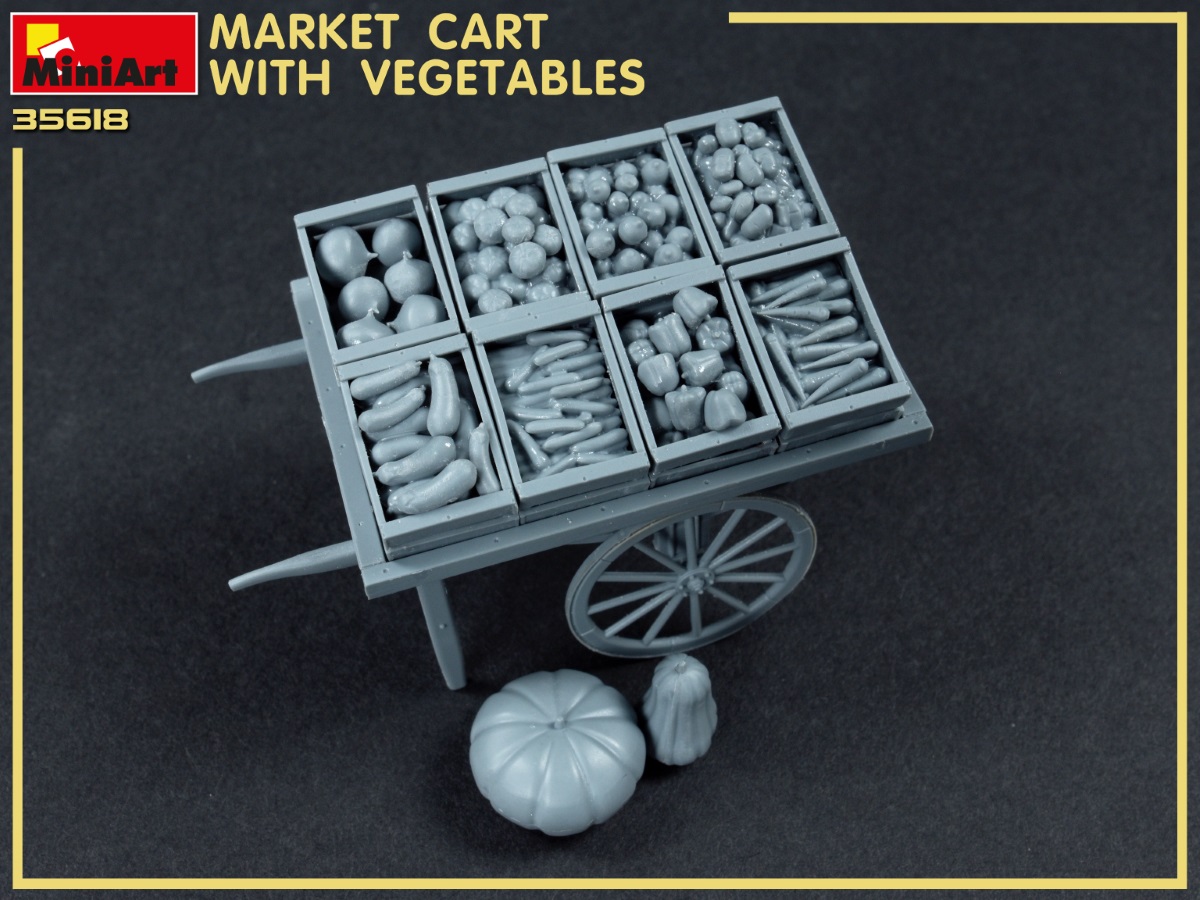 Miniart 1/35 Market Cart With Vegetables # 35623