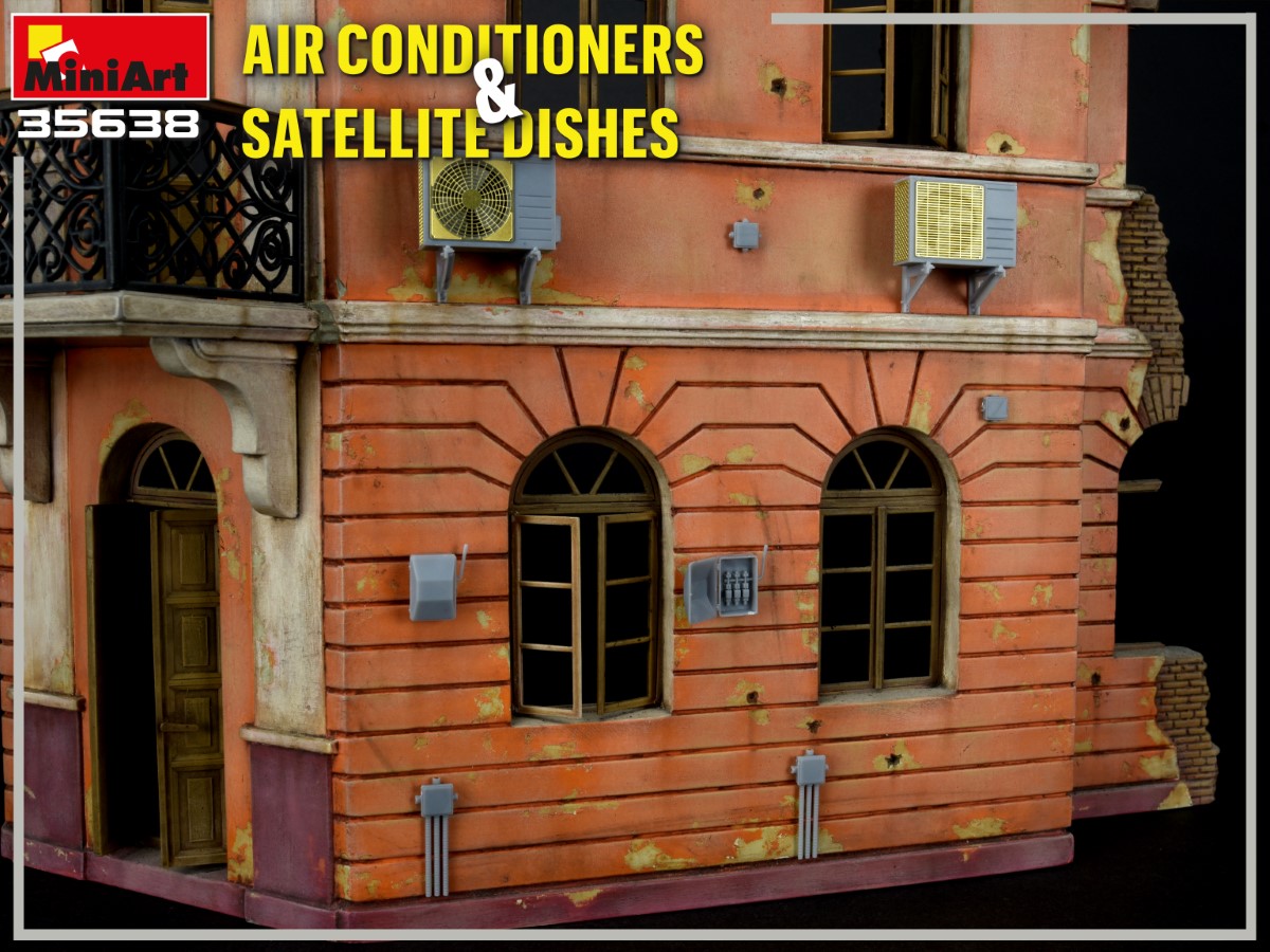 Miniart 1/35 Air Conditioners & Satellite Dish # 35638