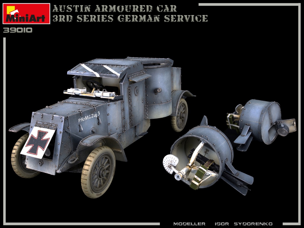 Miniart 1/35 WWI Austin Armored Car (German / Finnish) # 39010