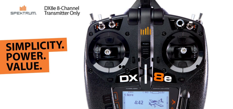 Spektrum DX8e 8 Channel Transmitter Only # SPMR8105EU