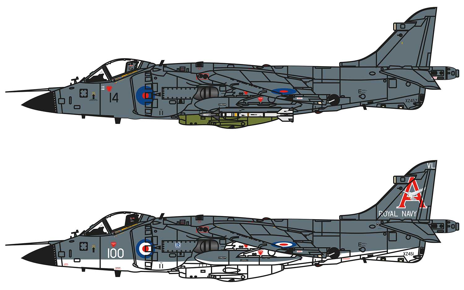 Airfix 1/72 BAe Harrier FRS.1 Sea Harrier # 04051A