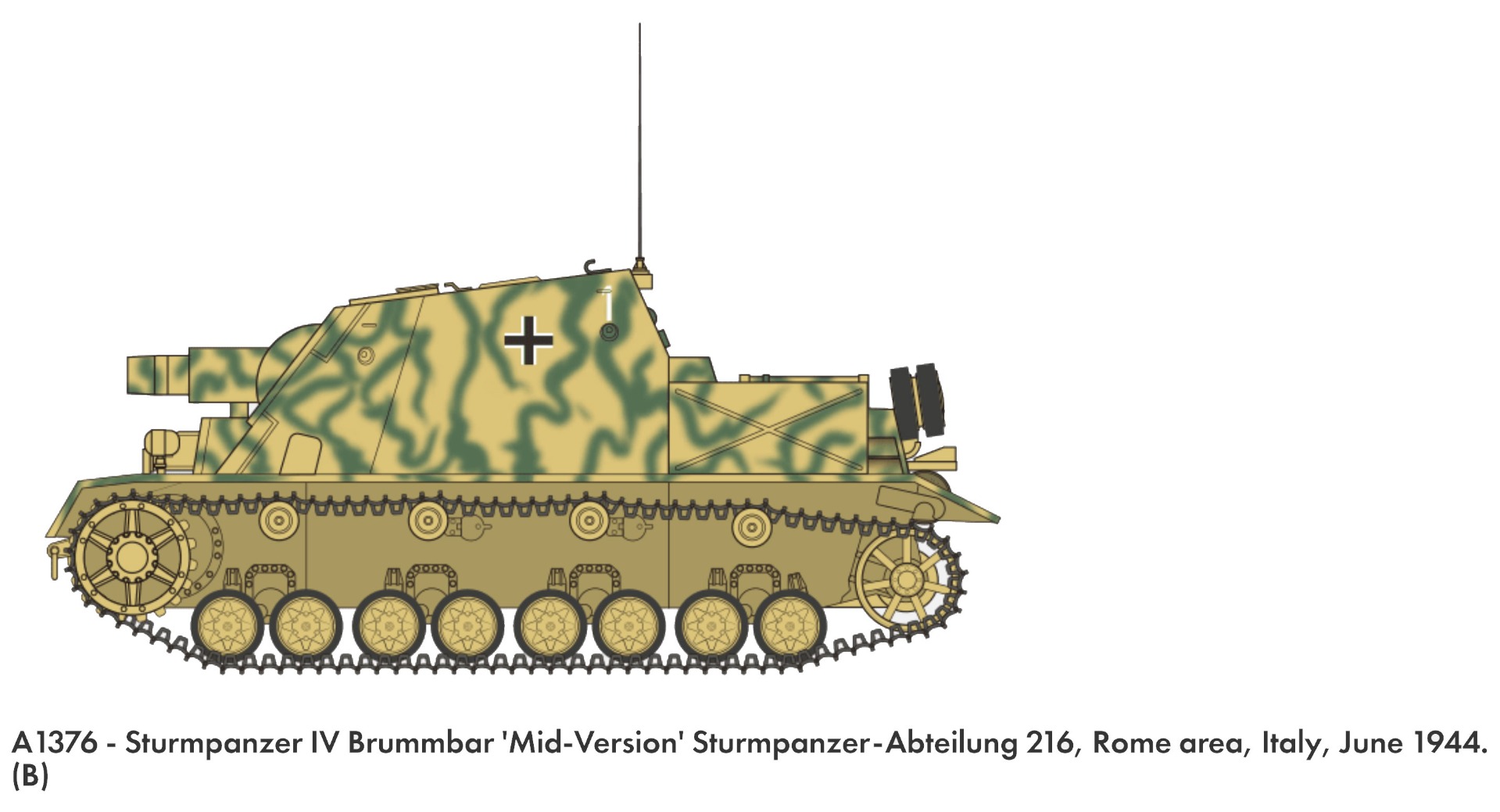 Airfix 1/35 Sturmpanzer IV Brummbar (Mid Version) # 1376