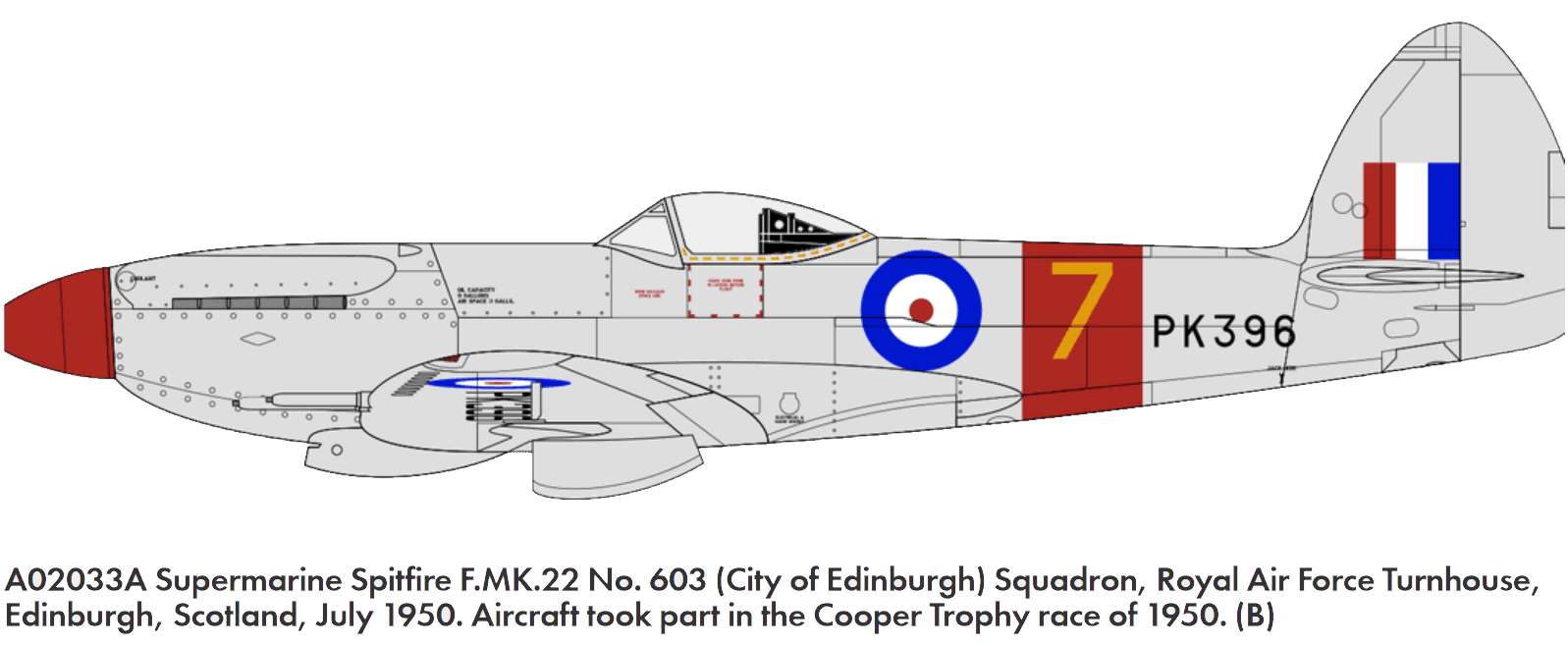 Airfix 1/72 Supermarine Spitfire F.22 # 02033A