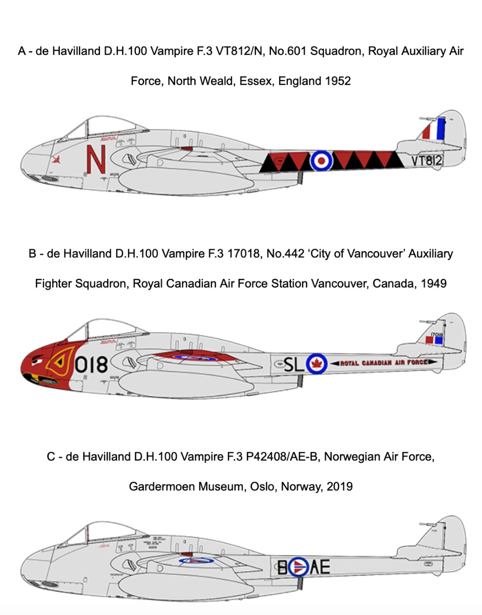 Airfix 1/48 De Havilland Vampire F.3 # 06107