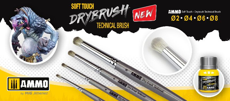 Ammo Mig Jimenez Drybrush Technical Brush 