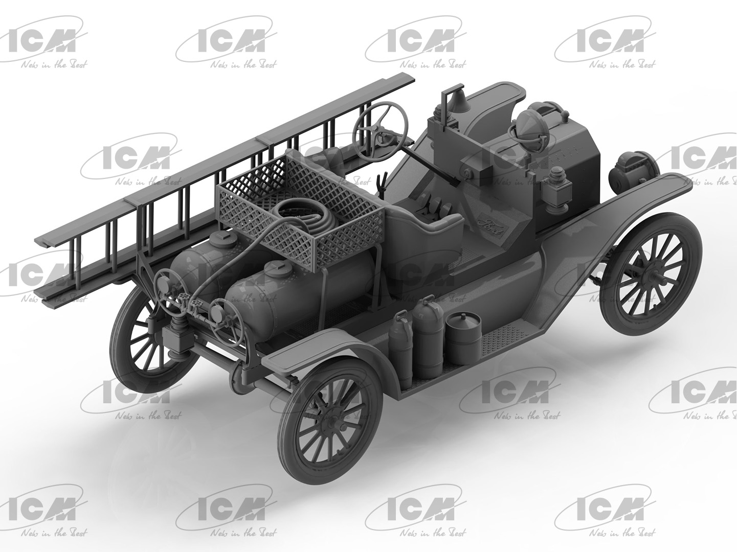 ICM 1/35 Model T 1914 Fire Truck with Crew # 35606