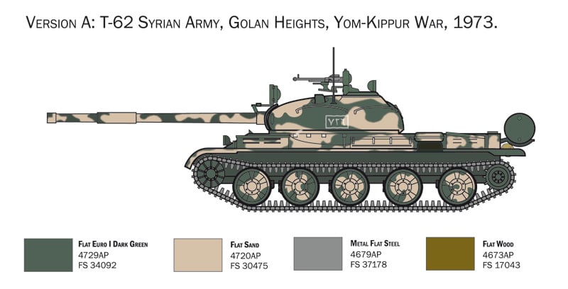 Italeri 1/72 T-62 Russian Tank # 7006