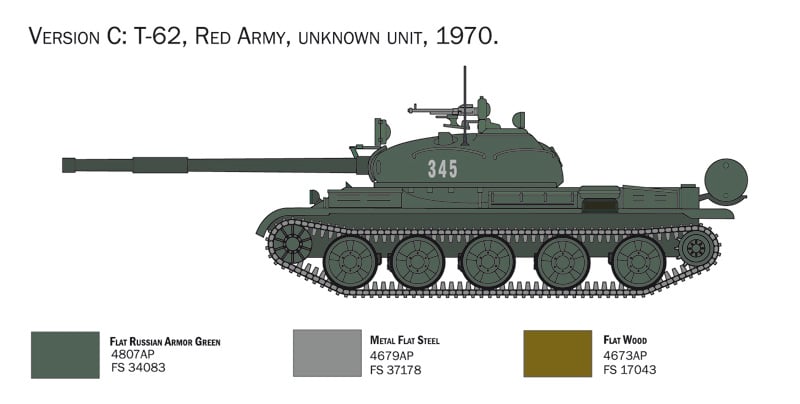 Italeri 1/72 T-62 Russian Tank # 7006