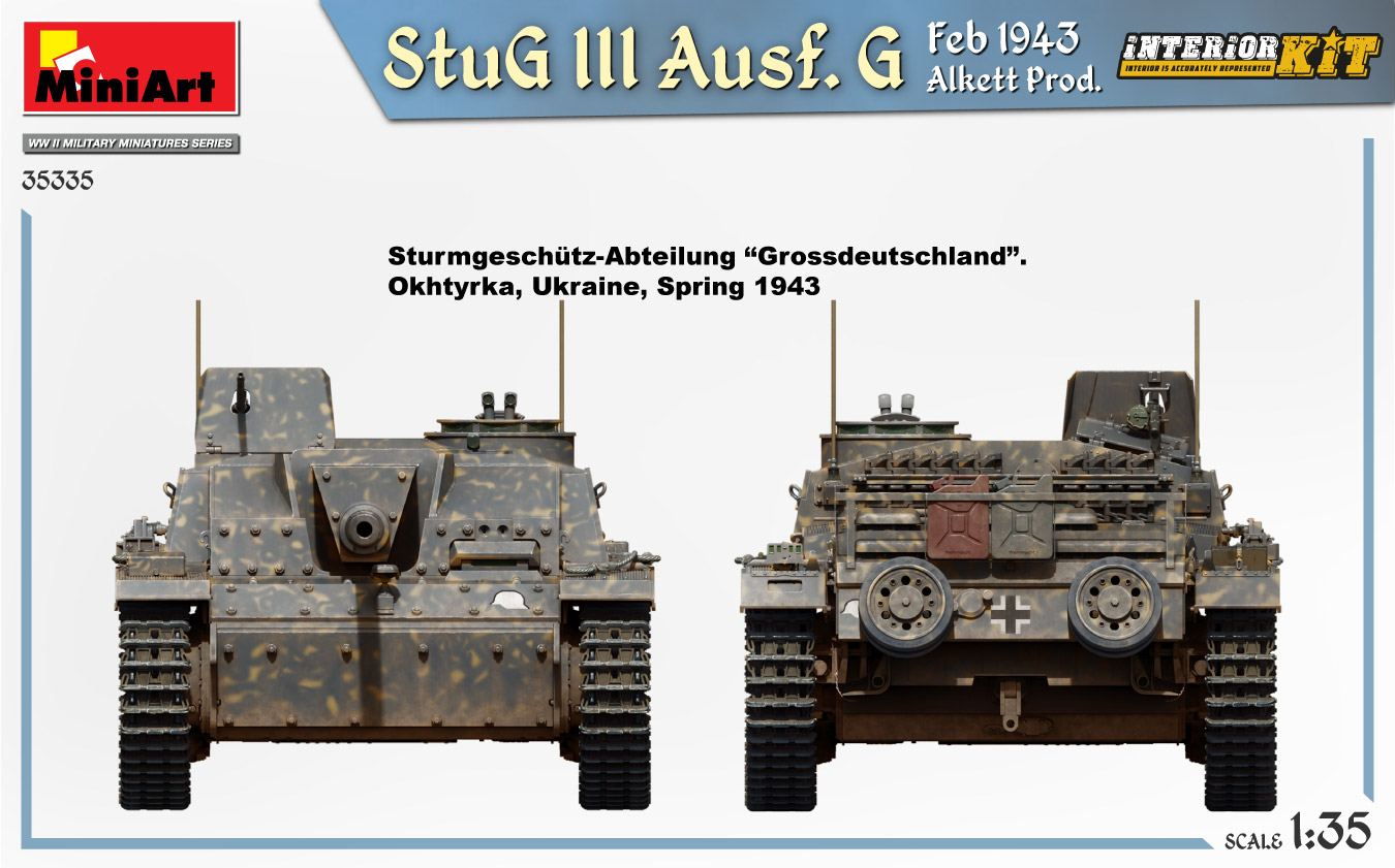 Miniart 1/35 StuG III Ausf G Feb 1943 Alkett Prod, Int Kit # 35335