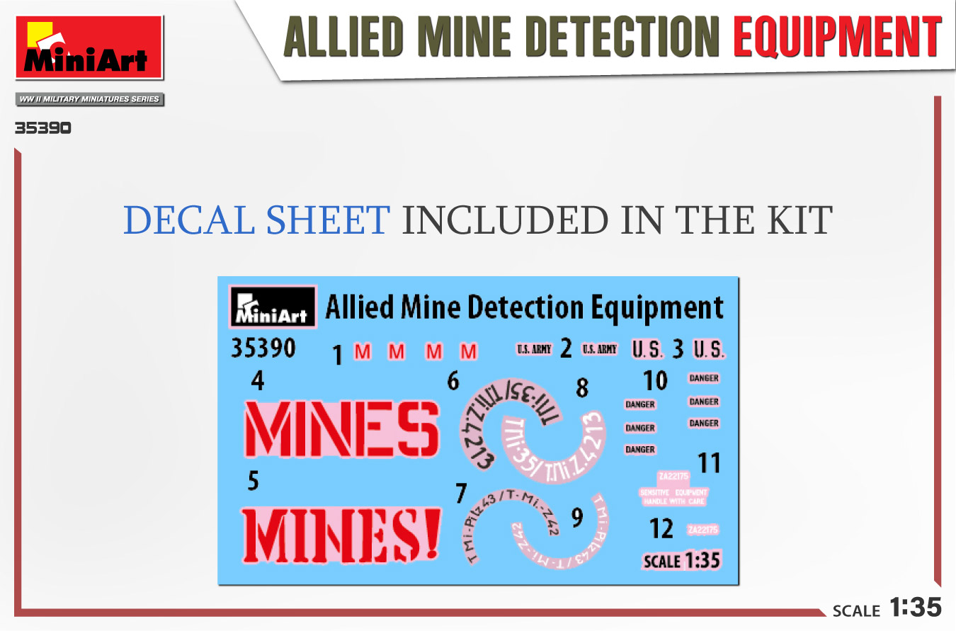 Miniart 1/35 Allied Mine Detection Equipment # 35390