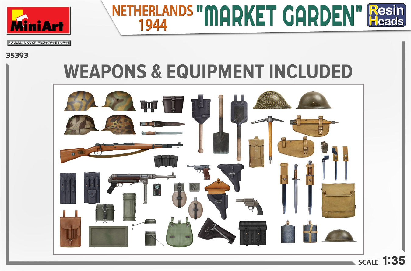 Miniart 1/35 Market Garden, Holland 1944, w/t Resin Heads # 35393