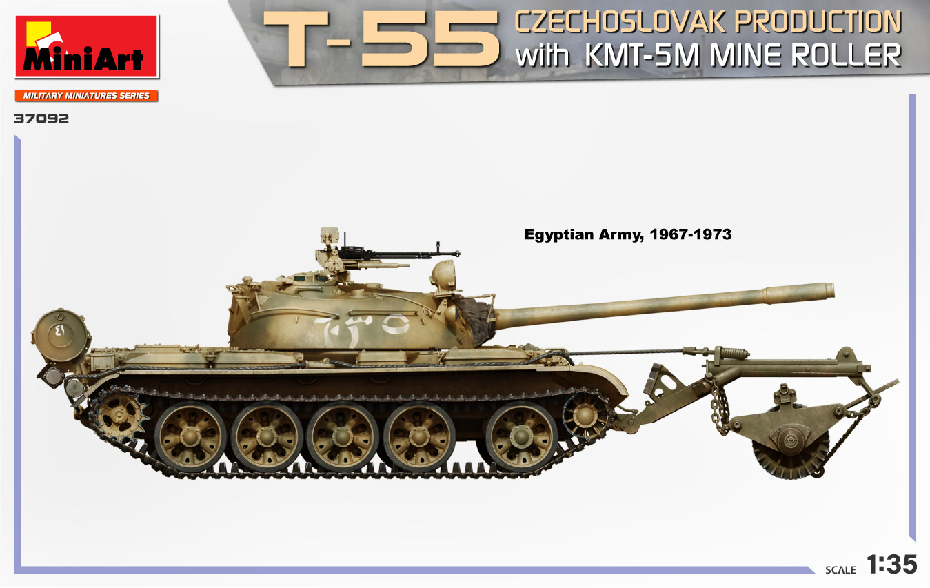 Miniart 1/35 T55 Czechoslovak w/KMT-5M # 37092