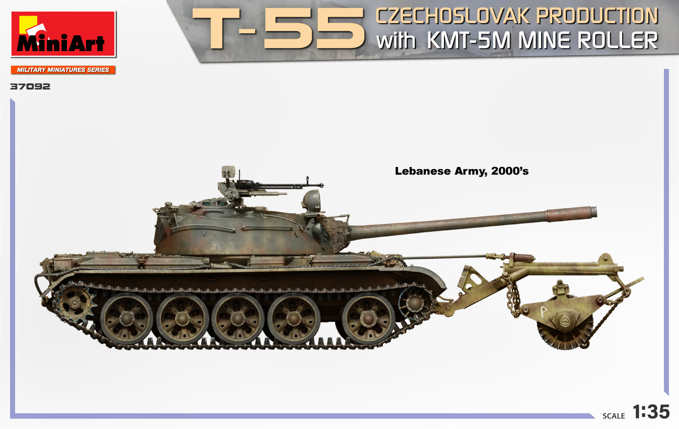 Miniart 1/35 T55 Czechoslovak w/KMT-5M # 37092