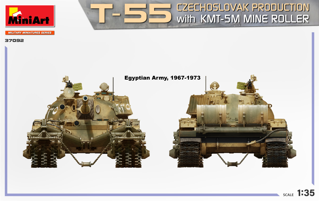 Miniart 1/35 T55 Czechoslovak w/KMT-5M # 37092