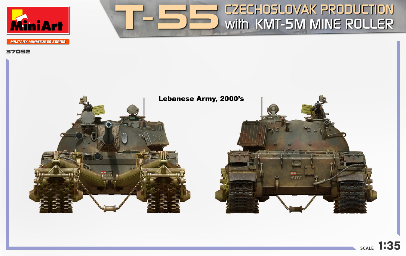 Miniart 1/35 T55 Czechoslovak w/KMT-5M # 37092