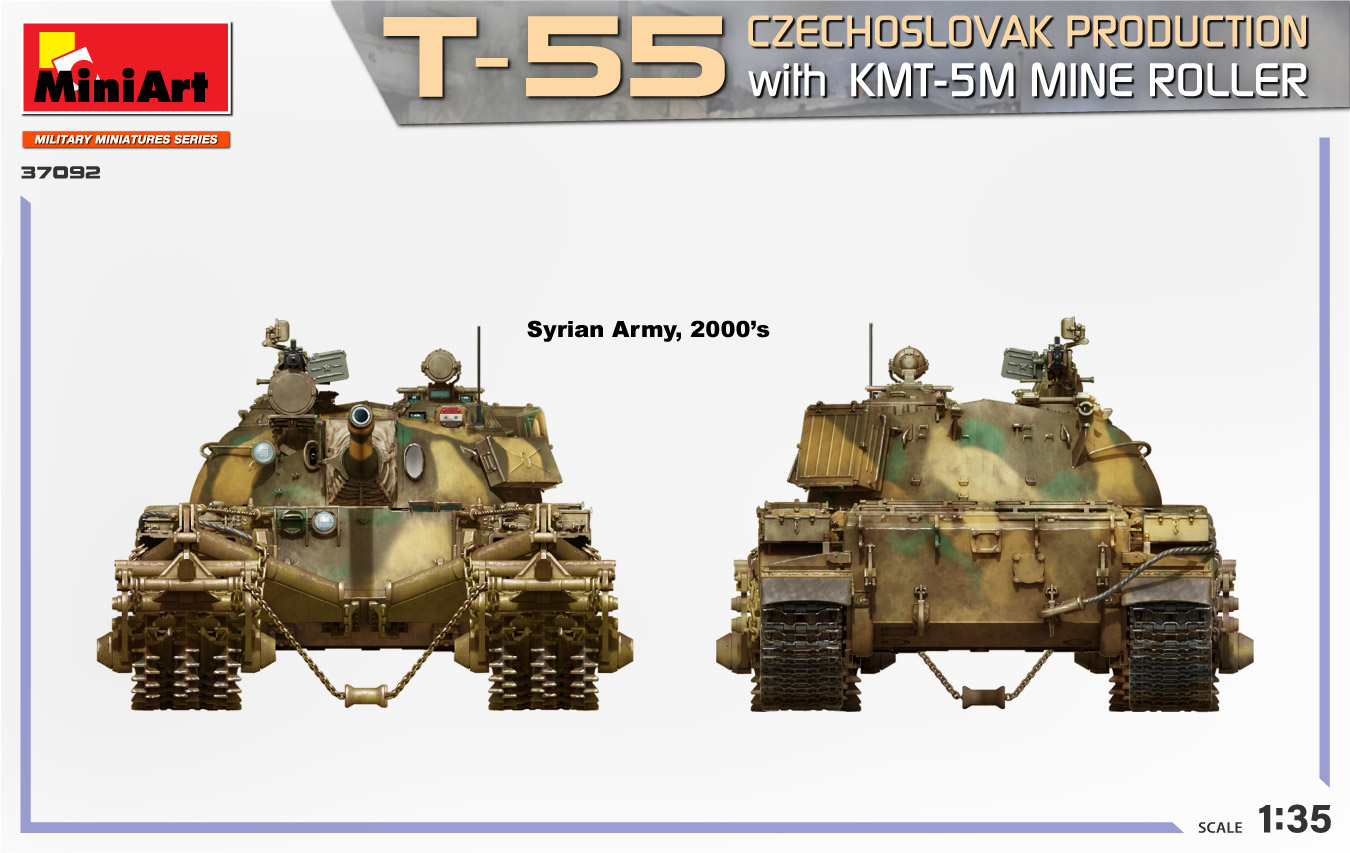 Miniart 1/35 T55 Czechoslovak w/KMT-5M # 37092