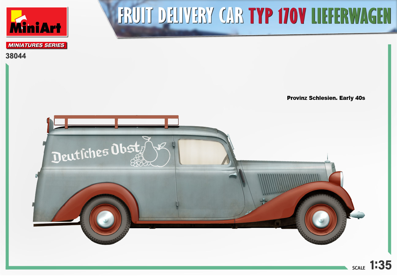 Miniart 1/35 Fruit Delivery Van TYP 170V Lieferwagen # 38044