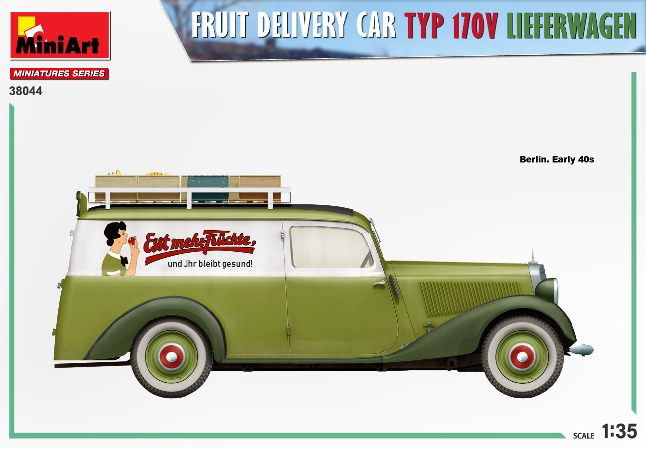 Miniart 1/35 Fruit Delivery Van TYP 170V Lieferwagen # 38044