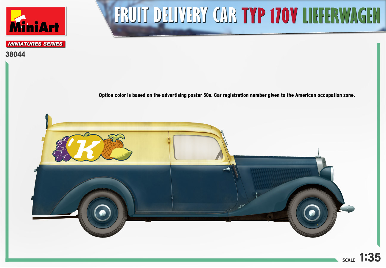 Miniart 1/35 Fruit Delivery Van TYP 170V Lieferwagen # 38044