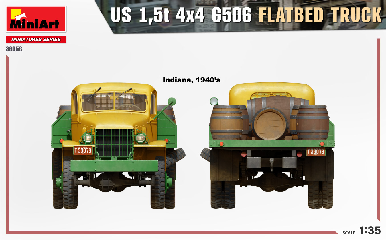 Miniart 1/35 US 1,5t 4x4 G506 Flatbed Truck # 38056