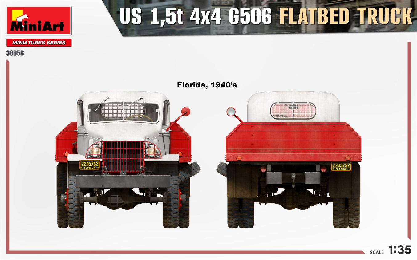 Miniart 1/35 US 1,5t 4x4 G506 Flatbed Truck # 38056