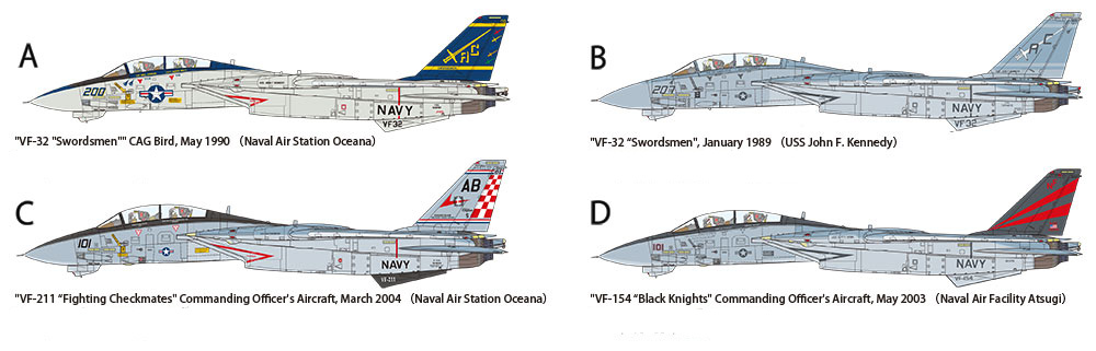 Tamiya 1/48 F-14a Tomcat Late Launch Set # 61122