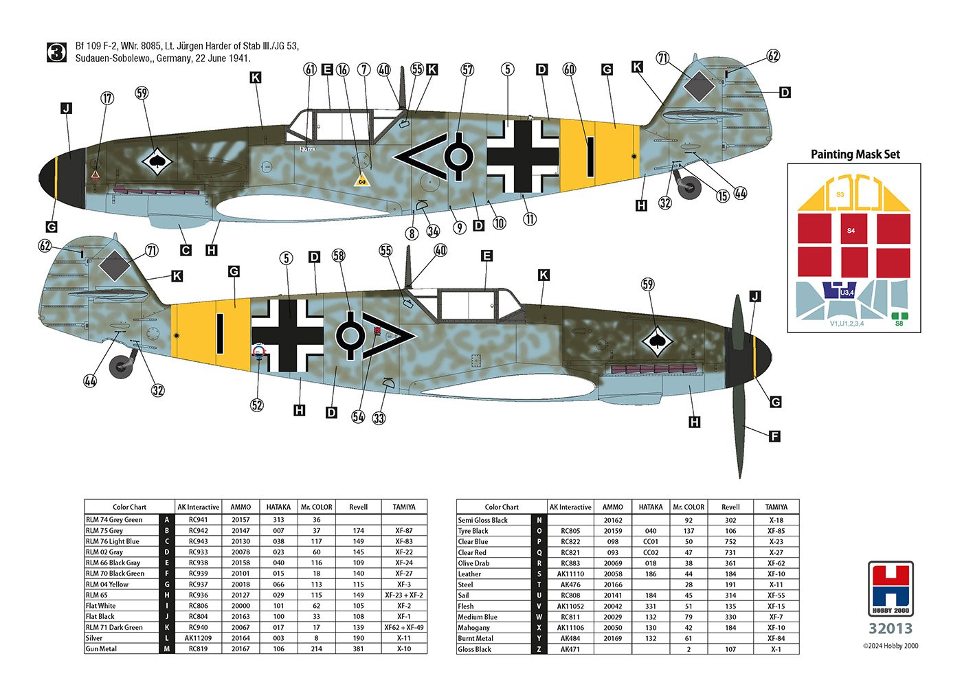 Hobby 2000 1/32 Messerschmitt Bf-109F-2 Eastern Front # 32013